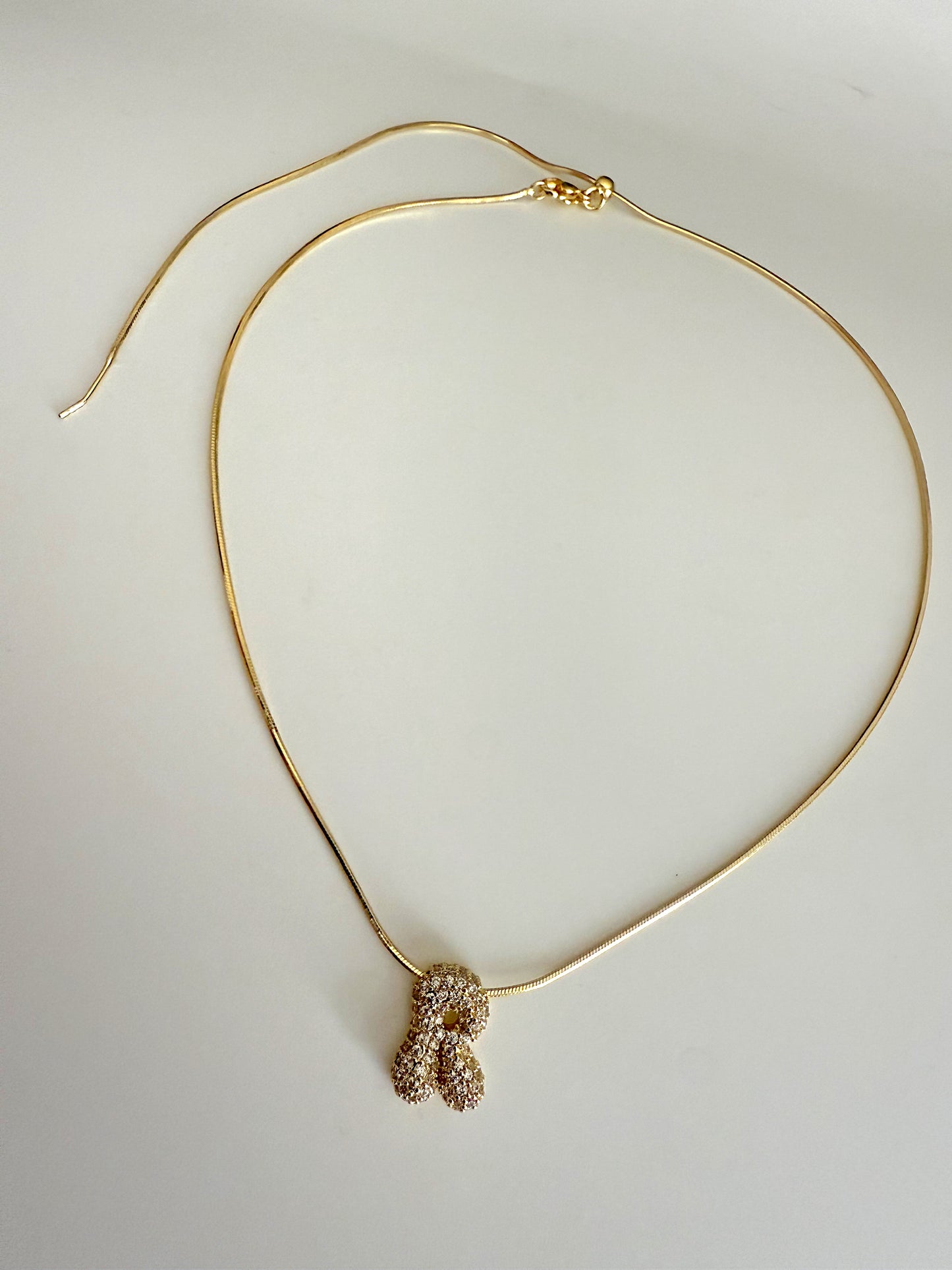 Sparkling chunky letter necklace