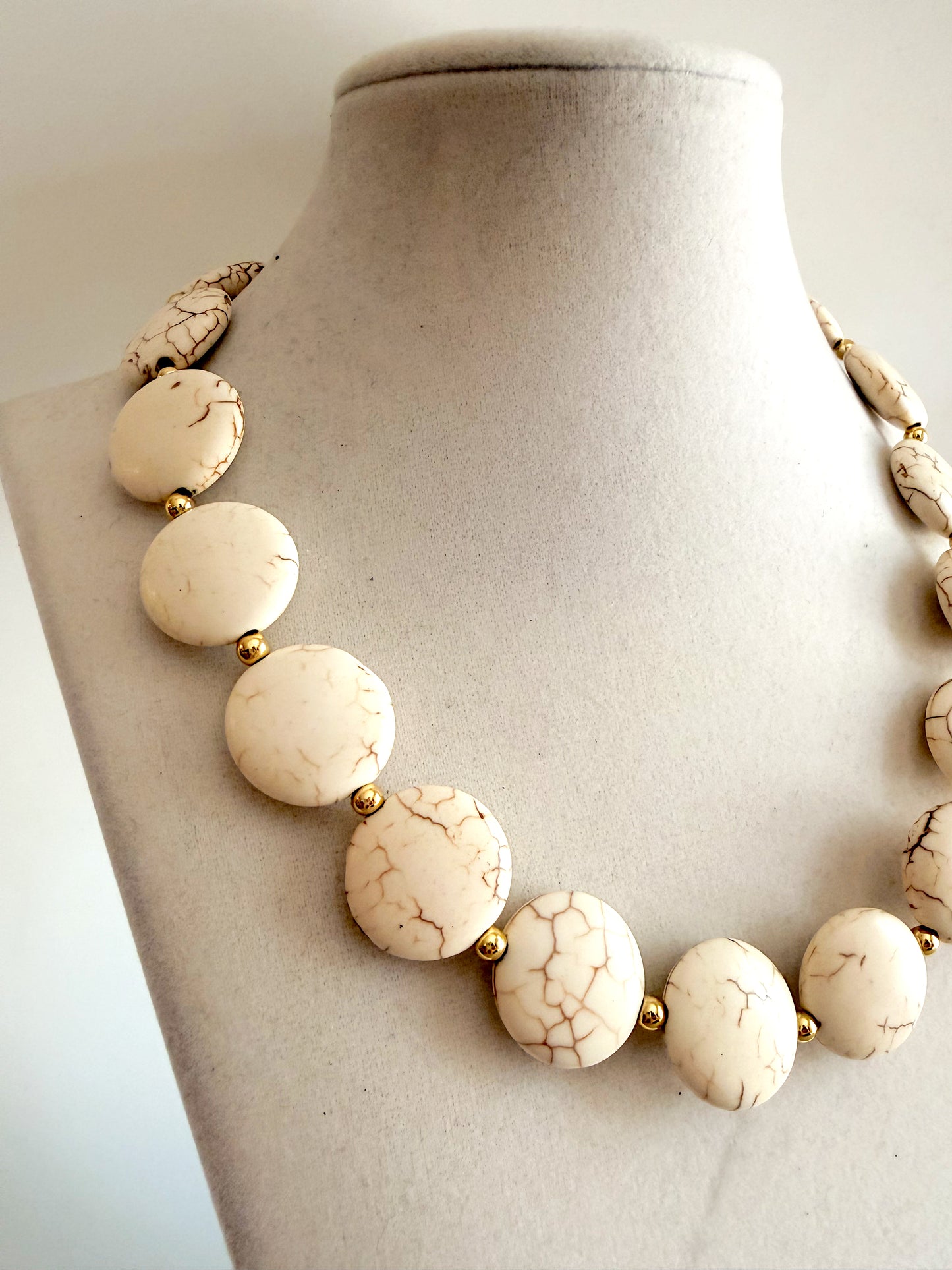 Marble Vein Statement Necklace