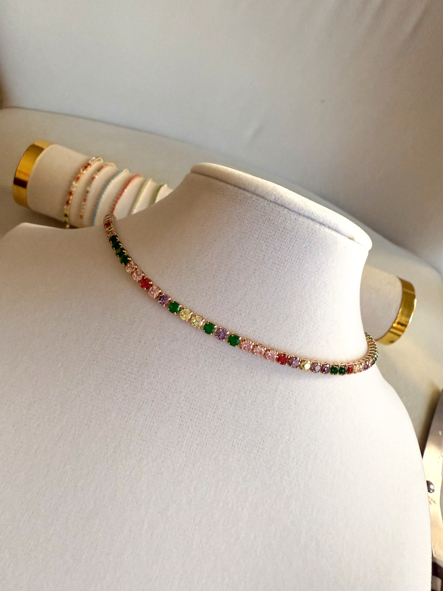 Collar tenis multicolor