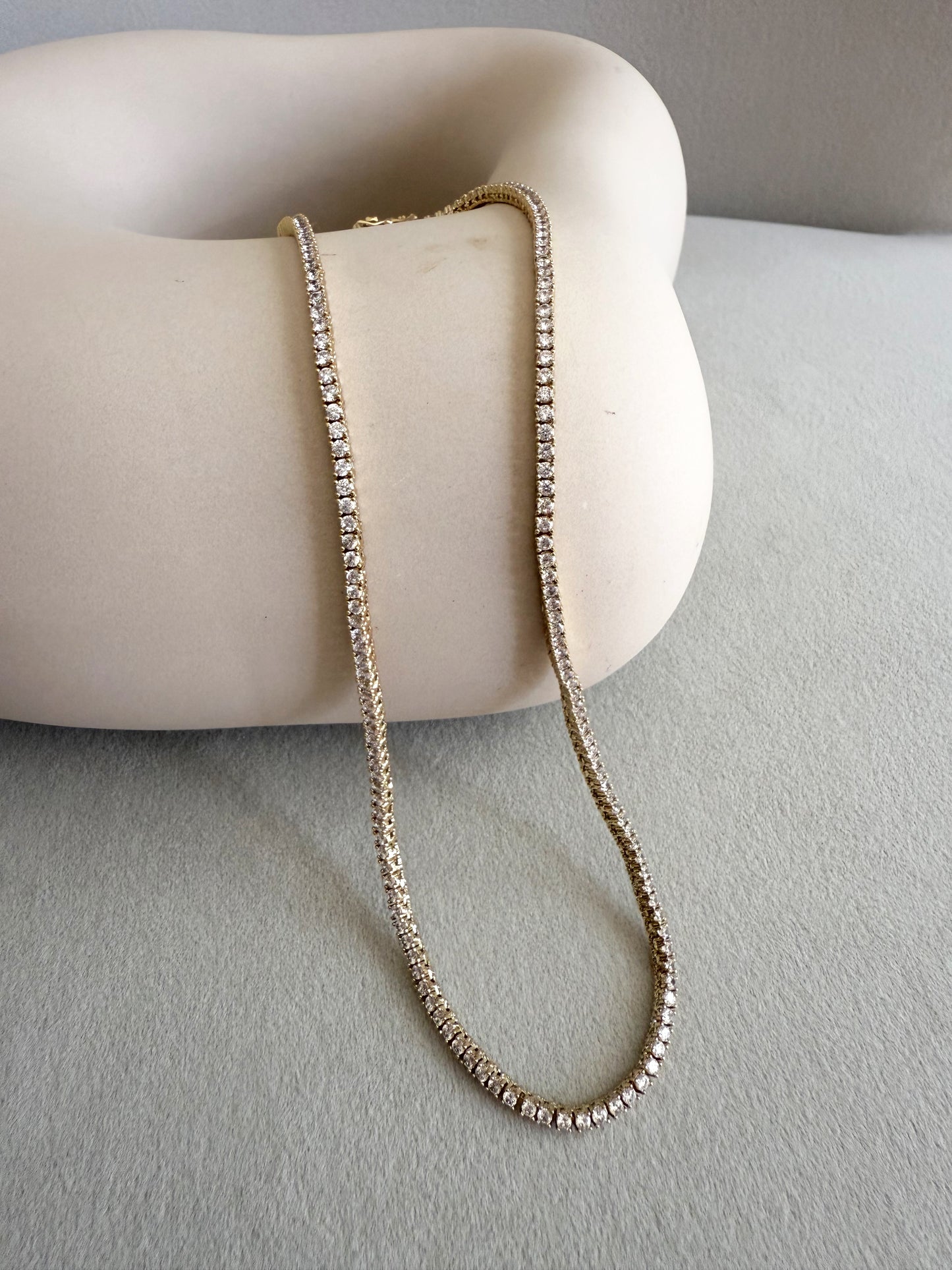 2 mm Tennis Necklace