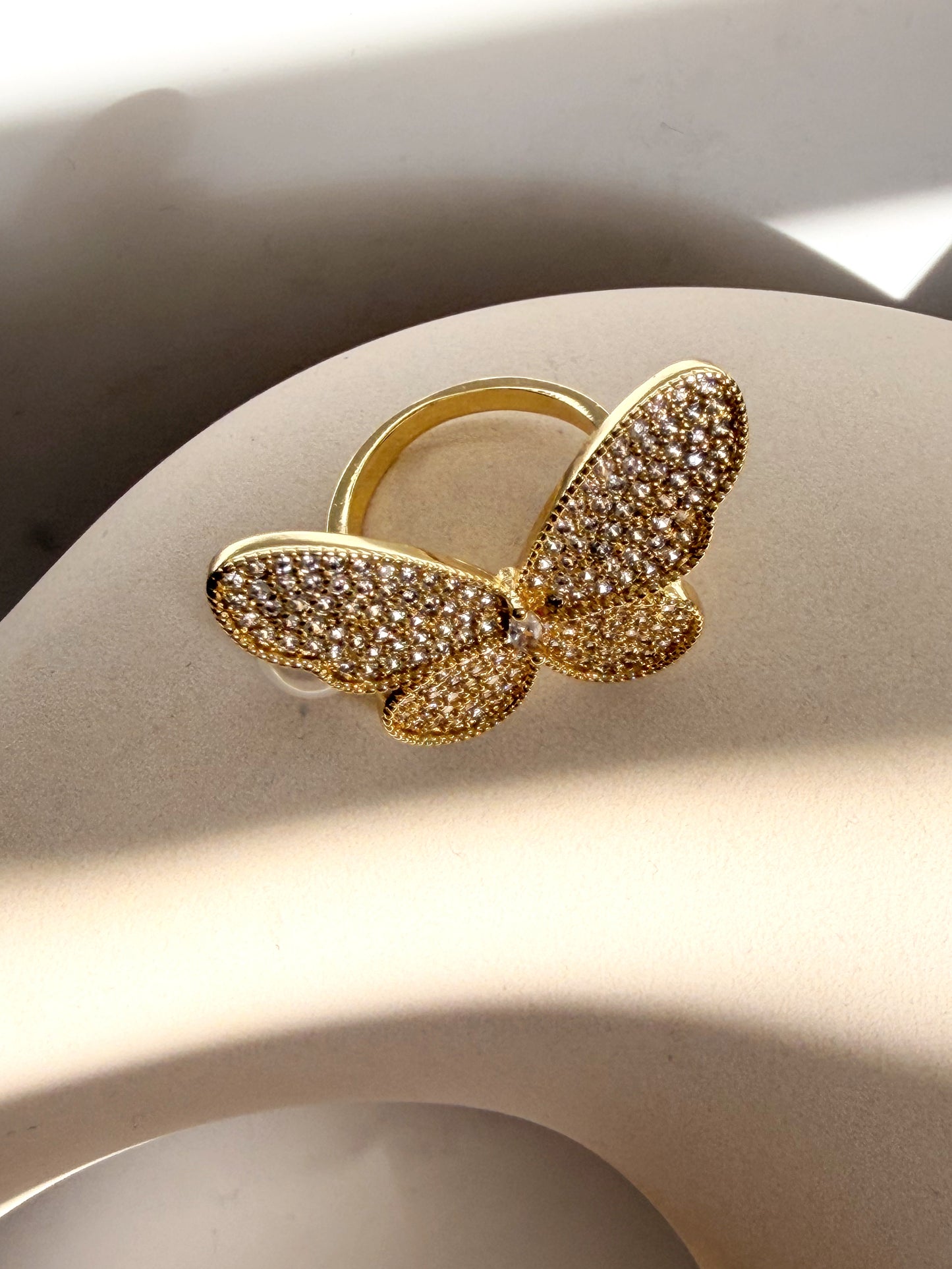 Sparkling Butterfly Ring