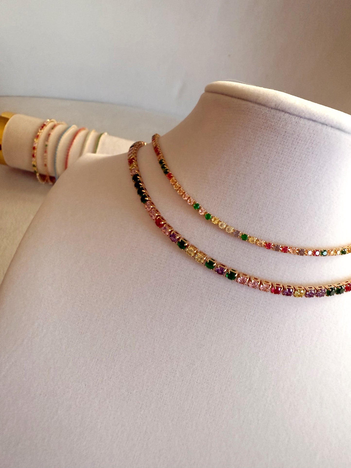 Collar tenis multicolor