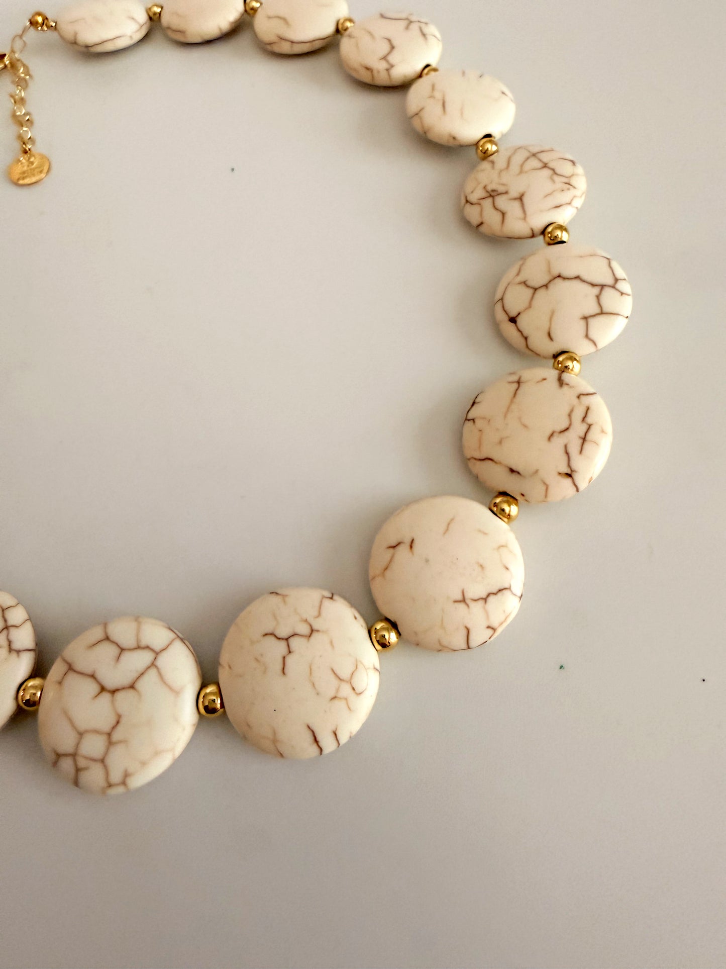 Marble Vein Statement Necklace