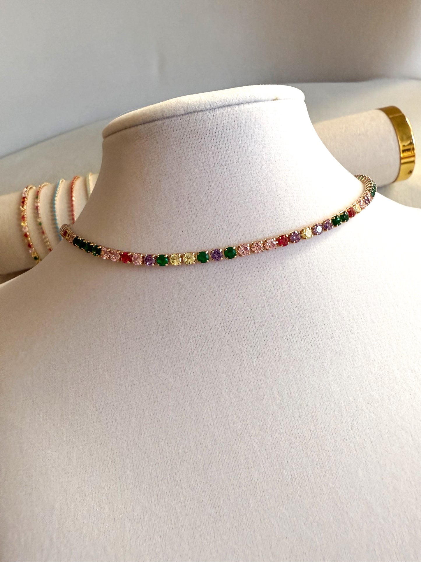 Collar tenis multicolor