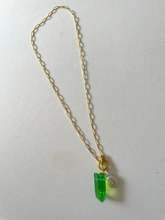 Citrus quartz necklace