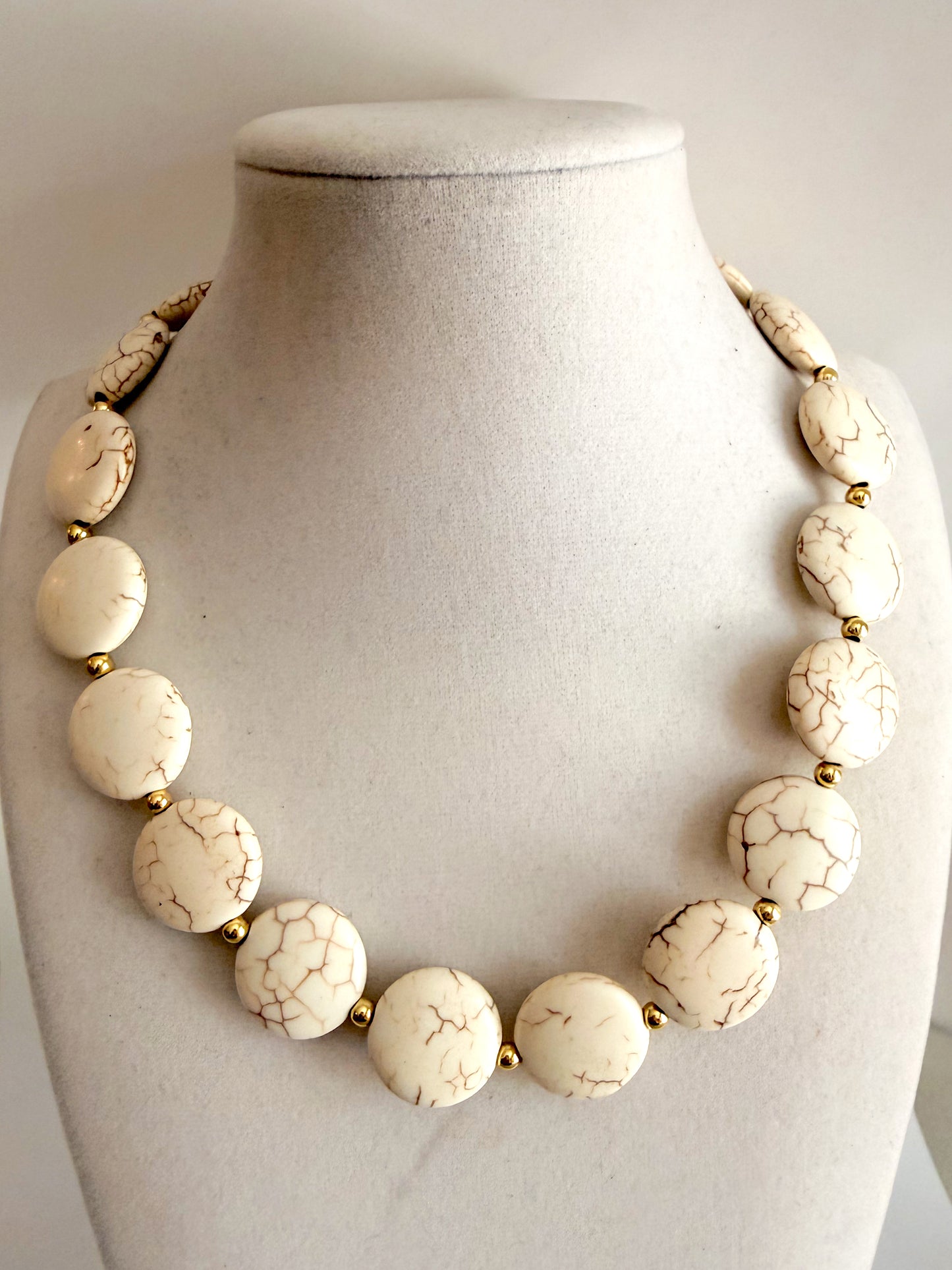 Marble Vein Statement Necklace