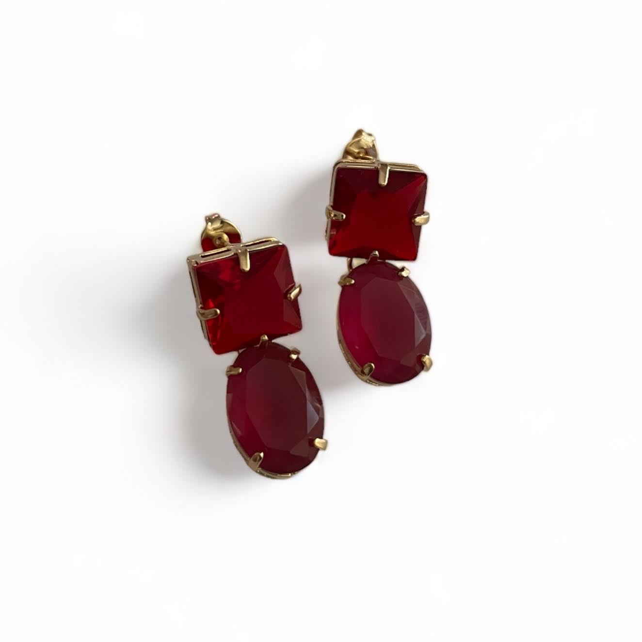Colored gemstones earrings