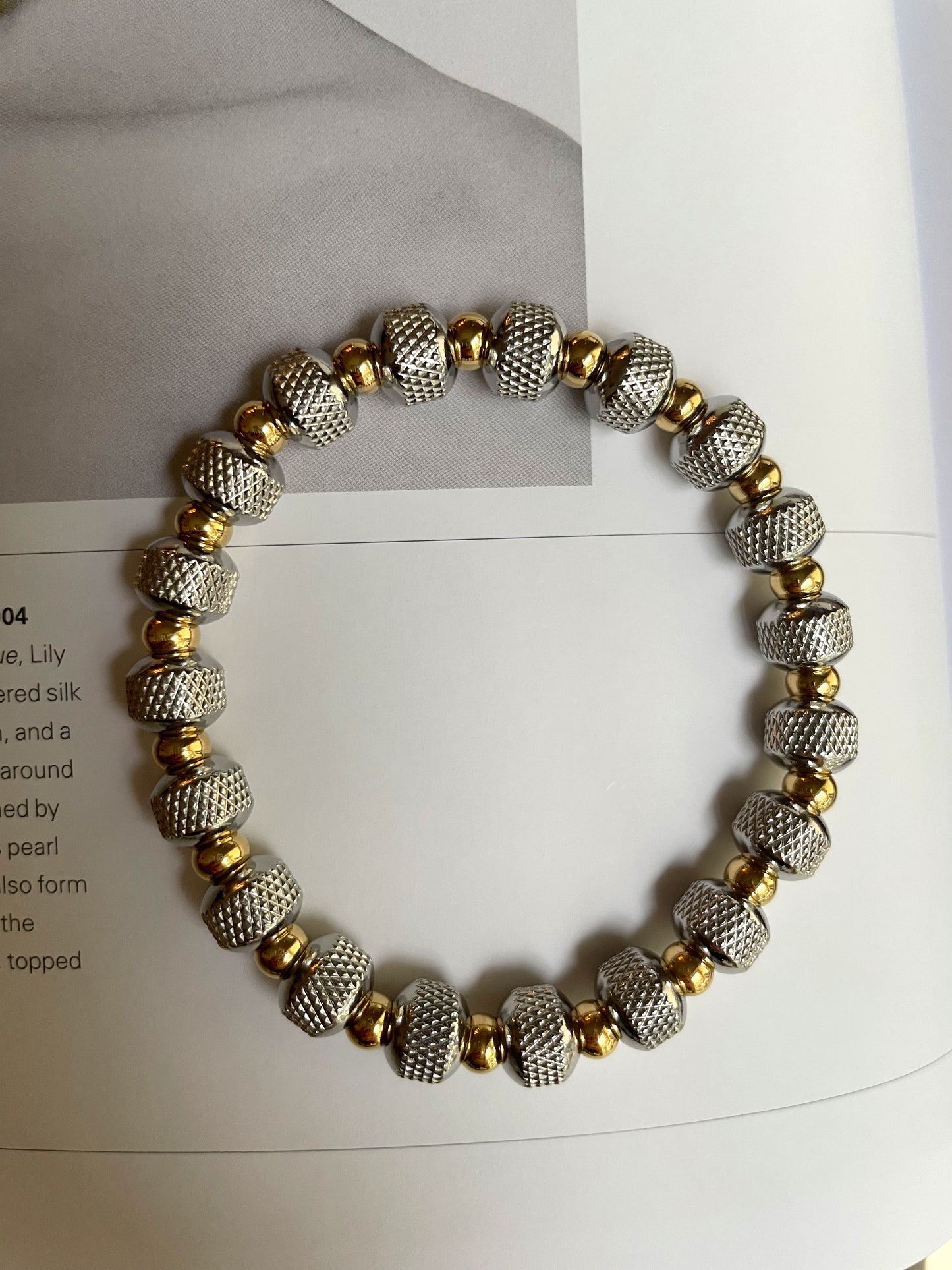 Bracelets de perles en acier inoxydable