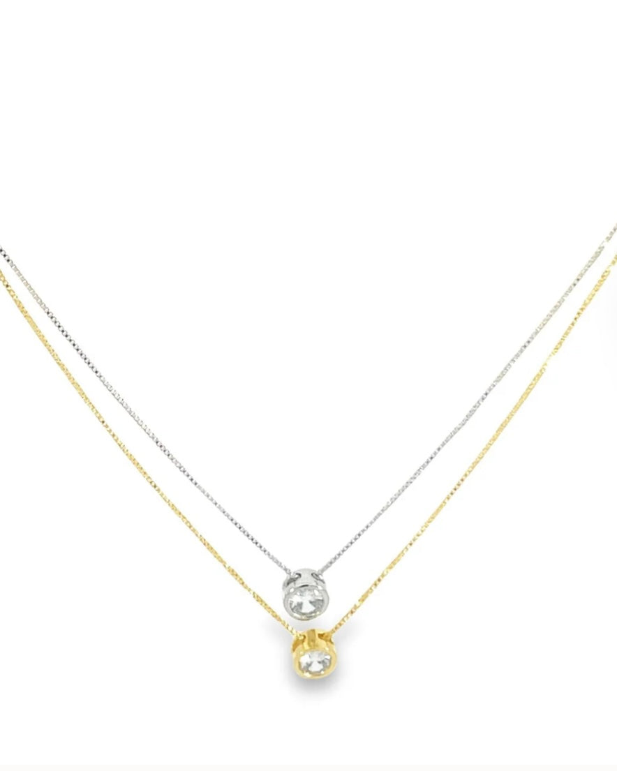 Gemstone Mini Pendant Necklace