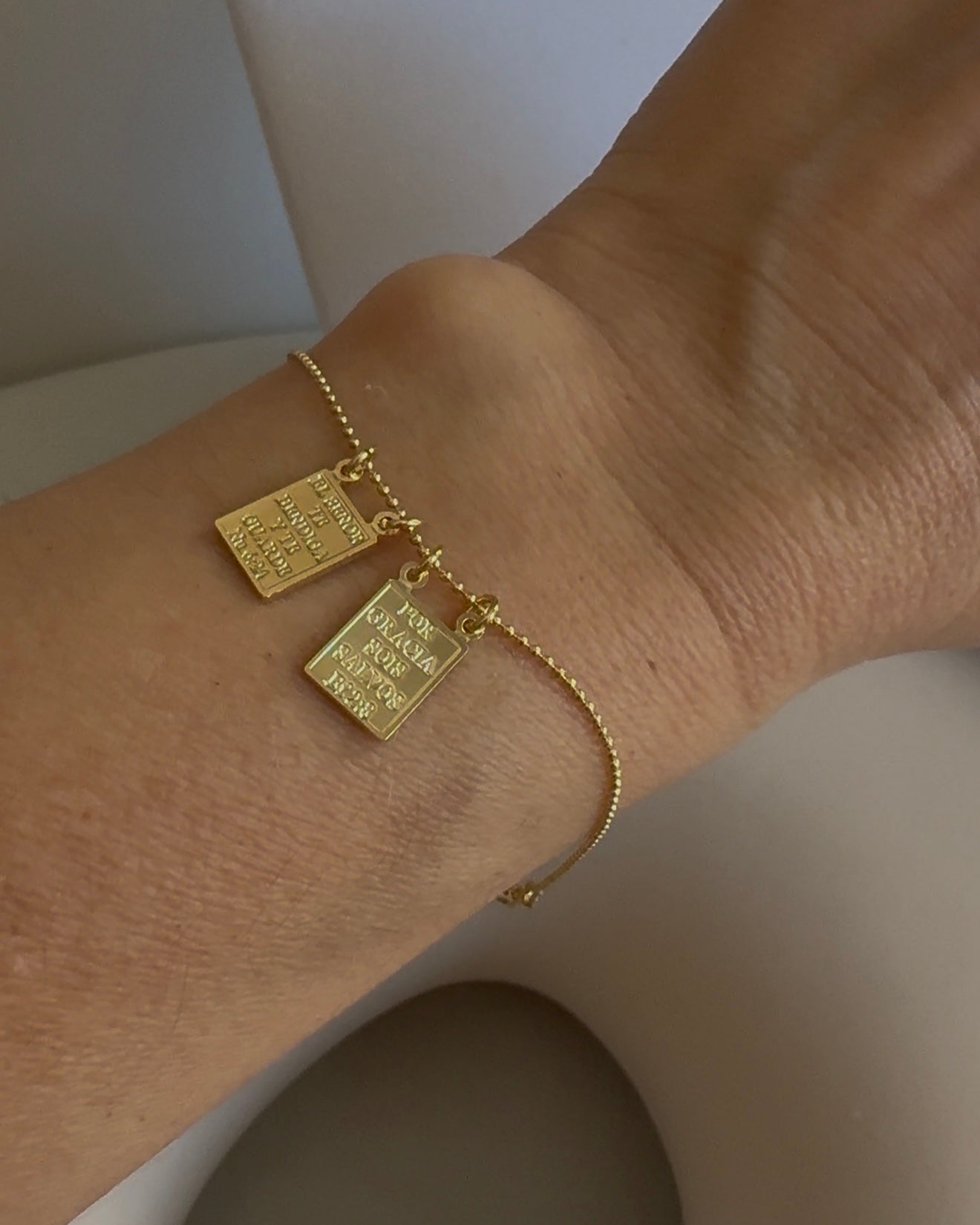 Gold Scapular Bracelet