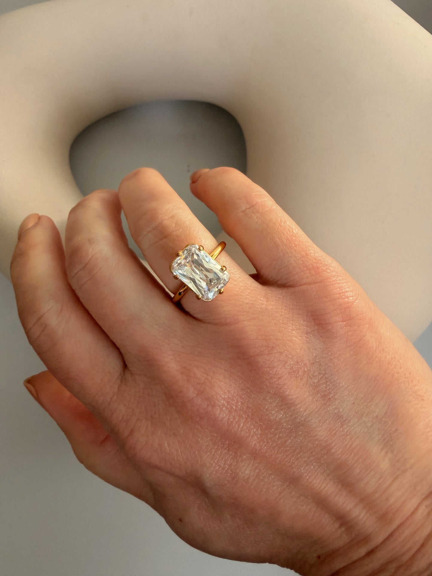 Rectangular Solitaire Ring