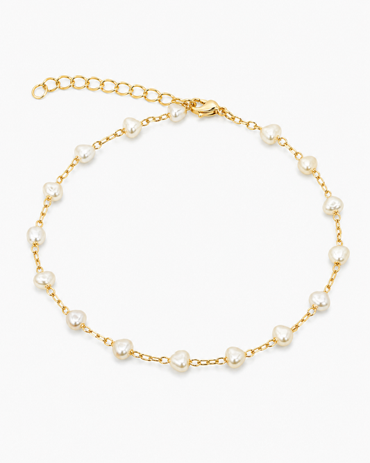Pearl Heart Anklet
