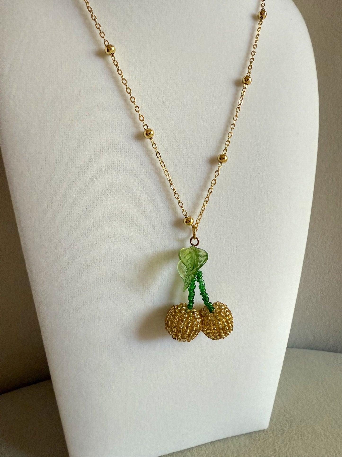 Yellow Cherry Necklace