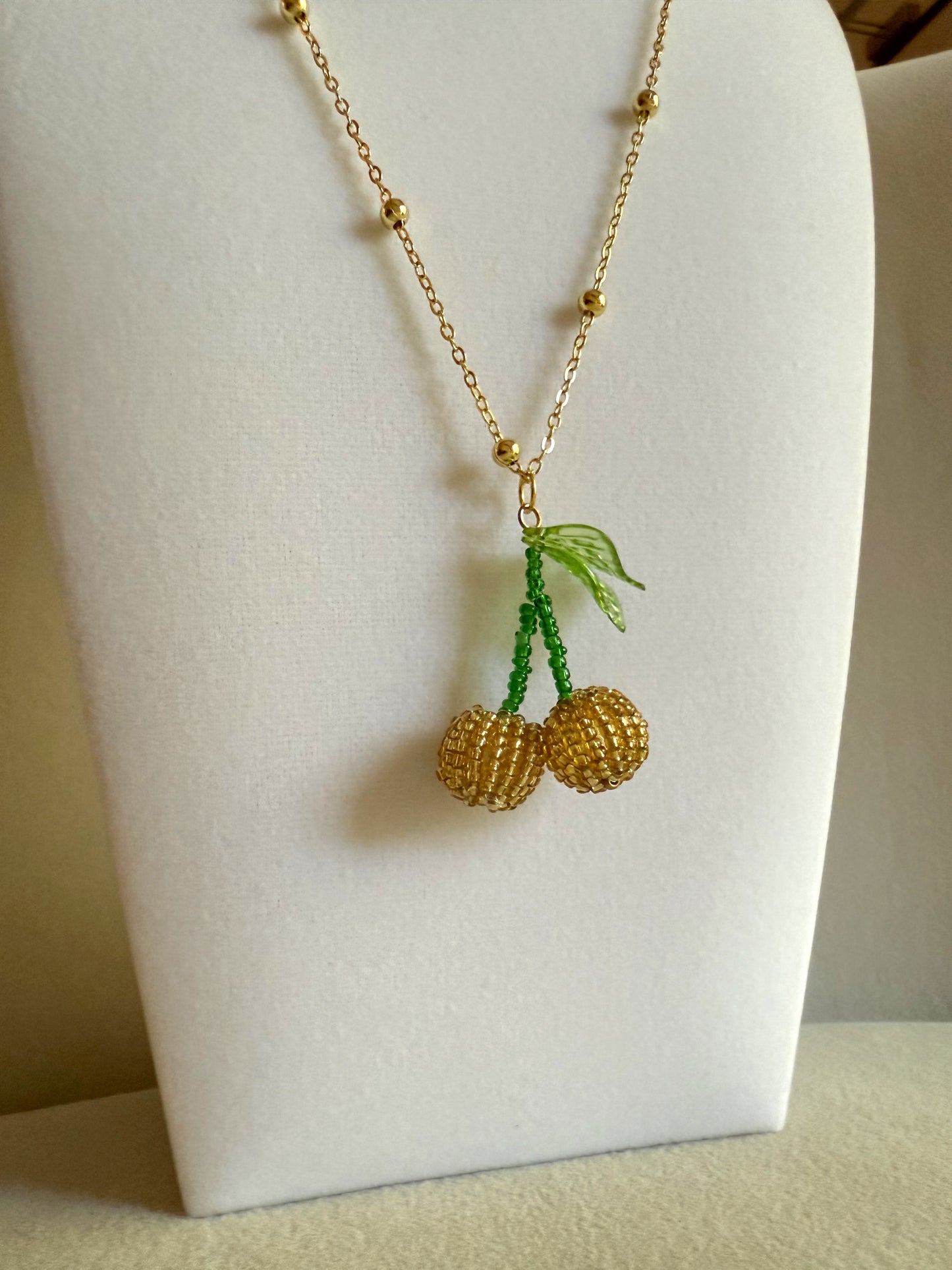Yellow Cherry Necklace
