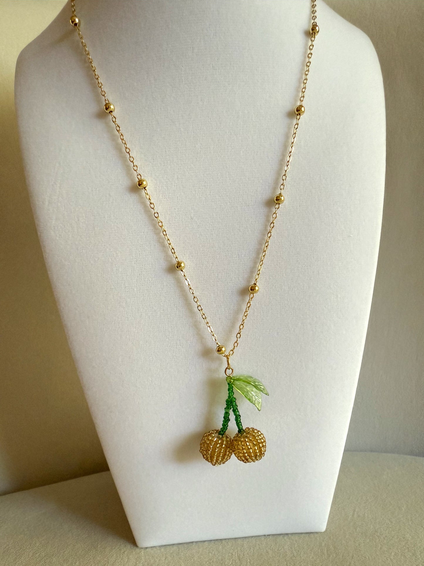 Yellow Cherry Necklace