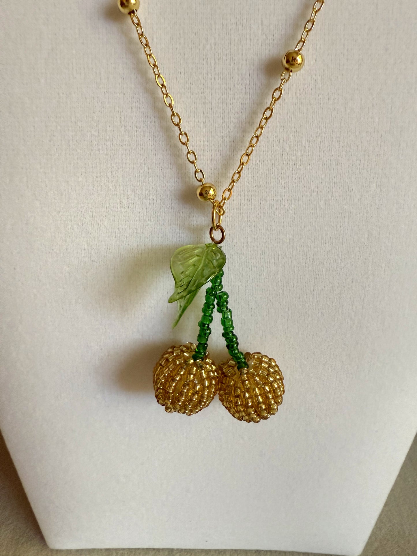 Yellow Cherry Necklace