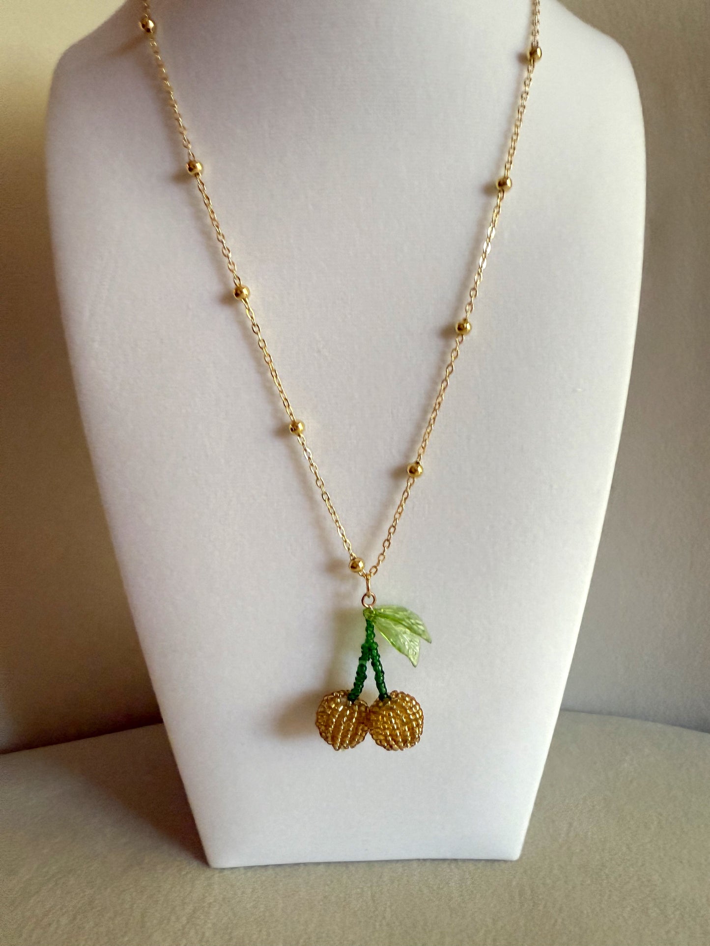 Yellow Cherry Necklace