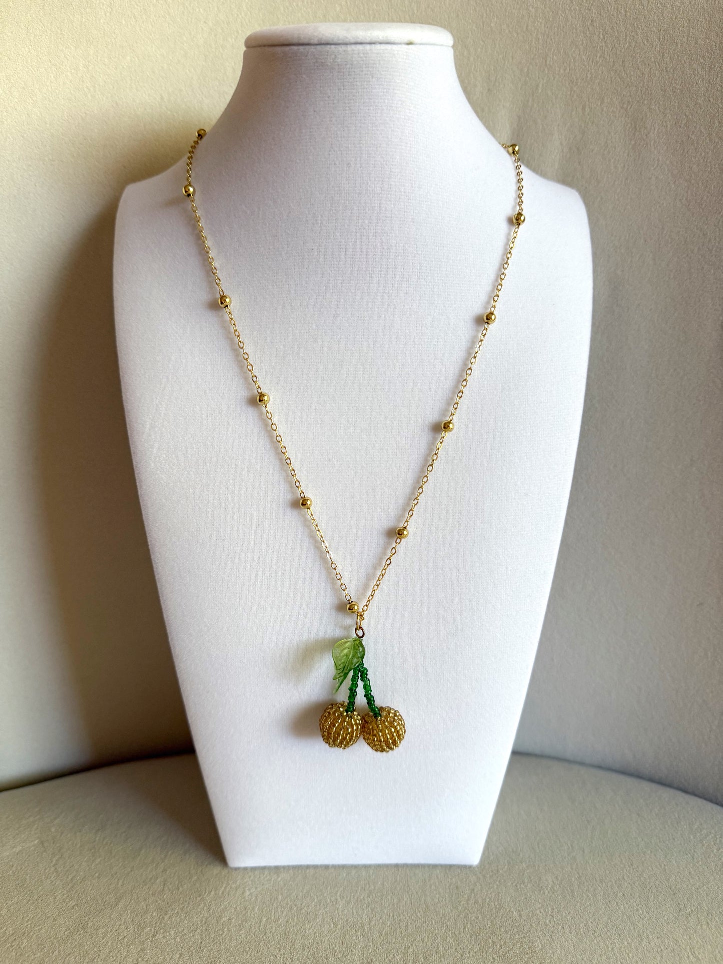 Yellow Cherry Necklace