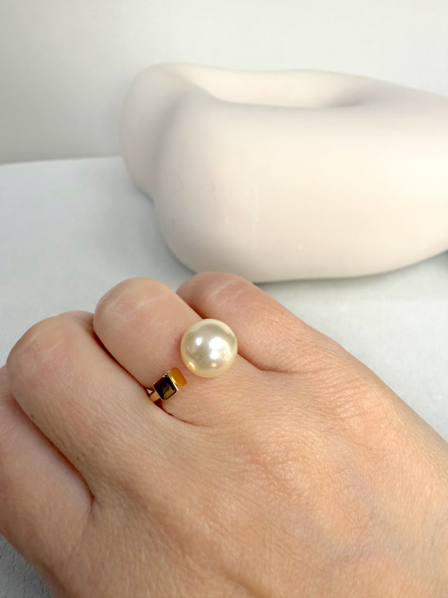Open Pearl Ring