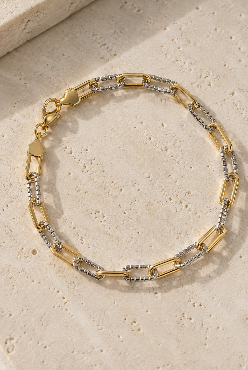 Two Toned Paperclip Bracelet