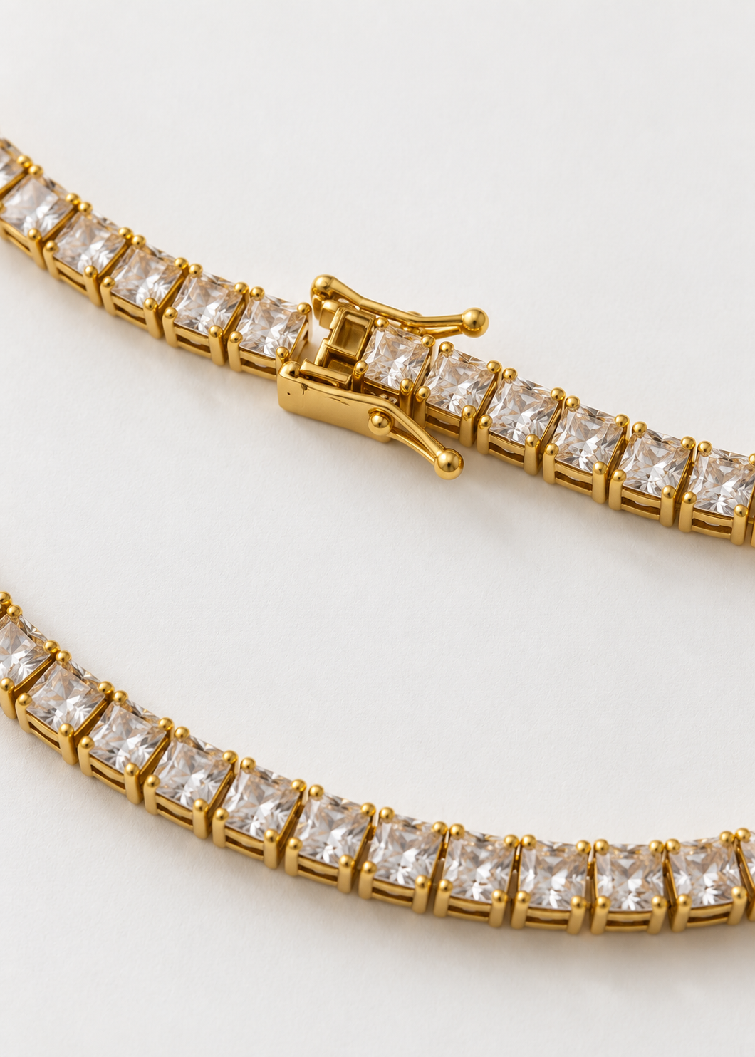Square Tennis Necklace