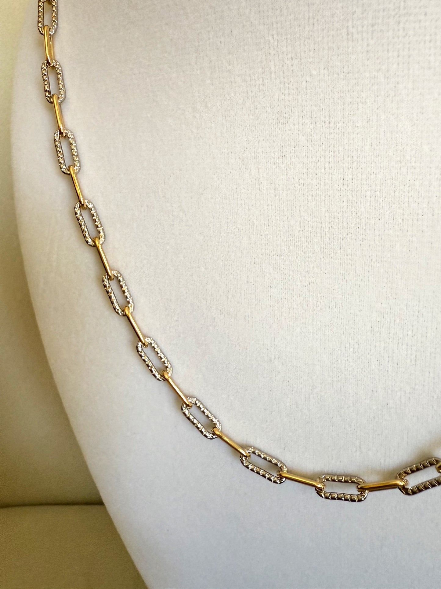 Two Toned Paperclip Bracelet