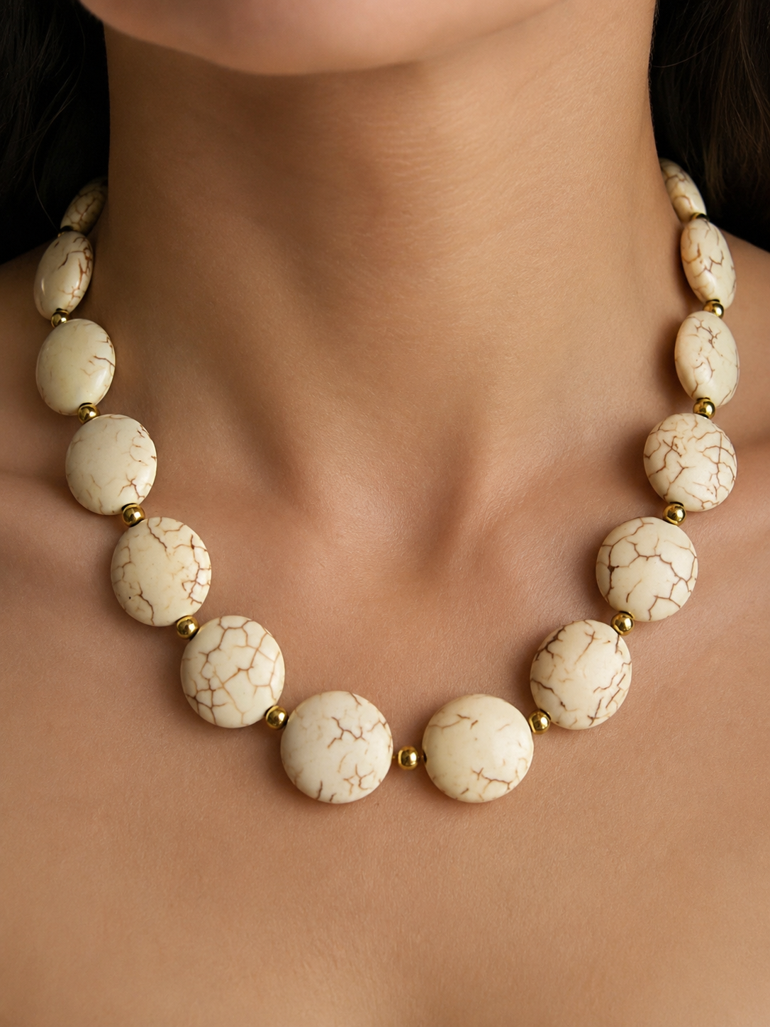 Marble Vein Statement Necklace