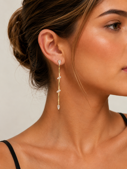 Linear Drop Earrings