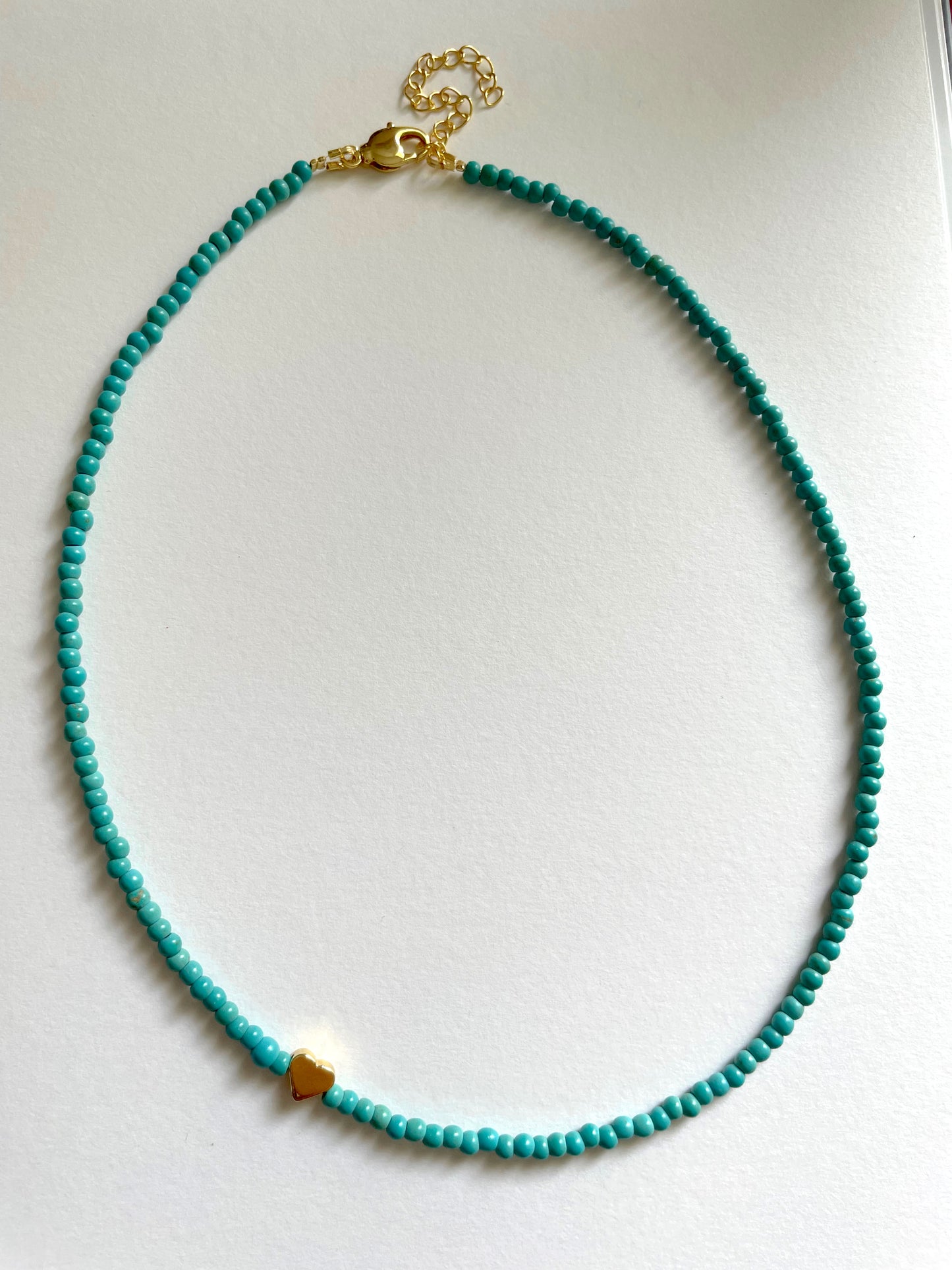 Turquoise mini beads necklace