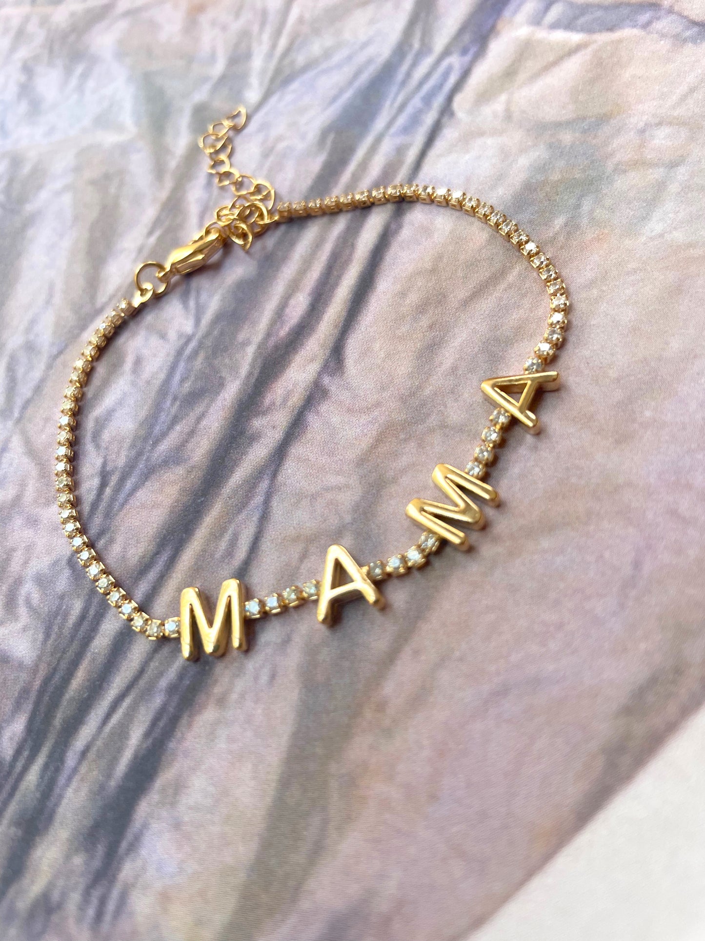 MAMA CZ bracelet and necklace
