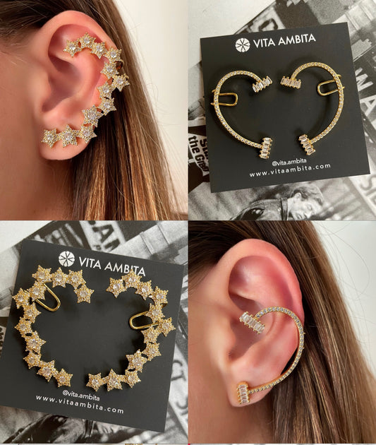 Zirconia design Single earrings