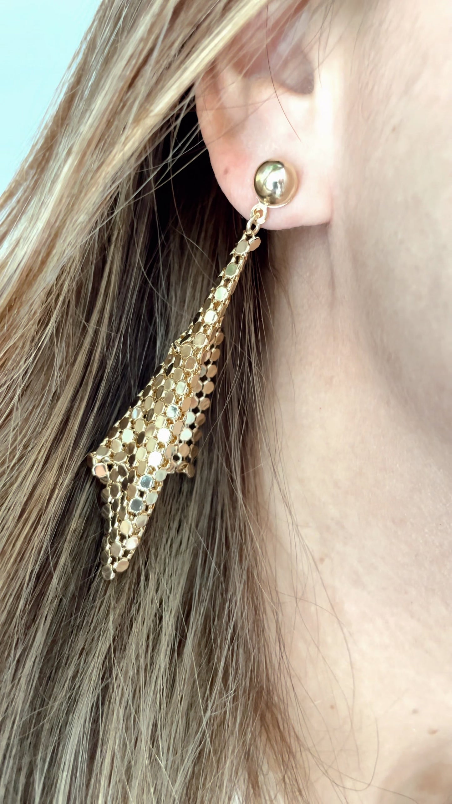 Pure gold earrings