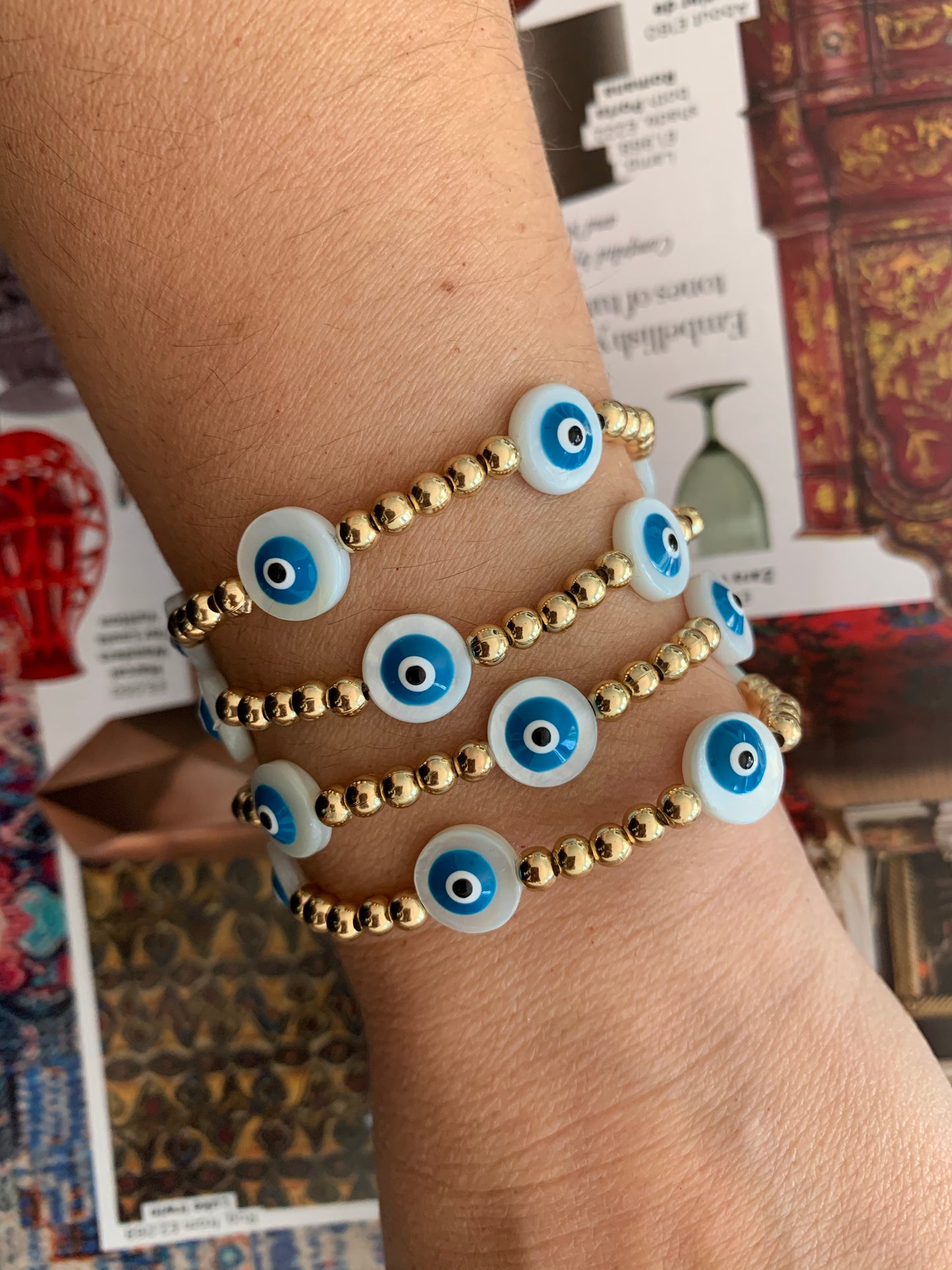 Nacre Evil Eye Bracelets