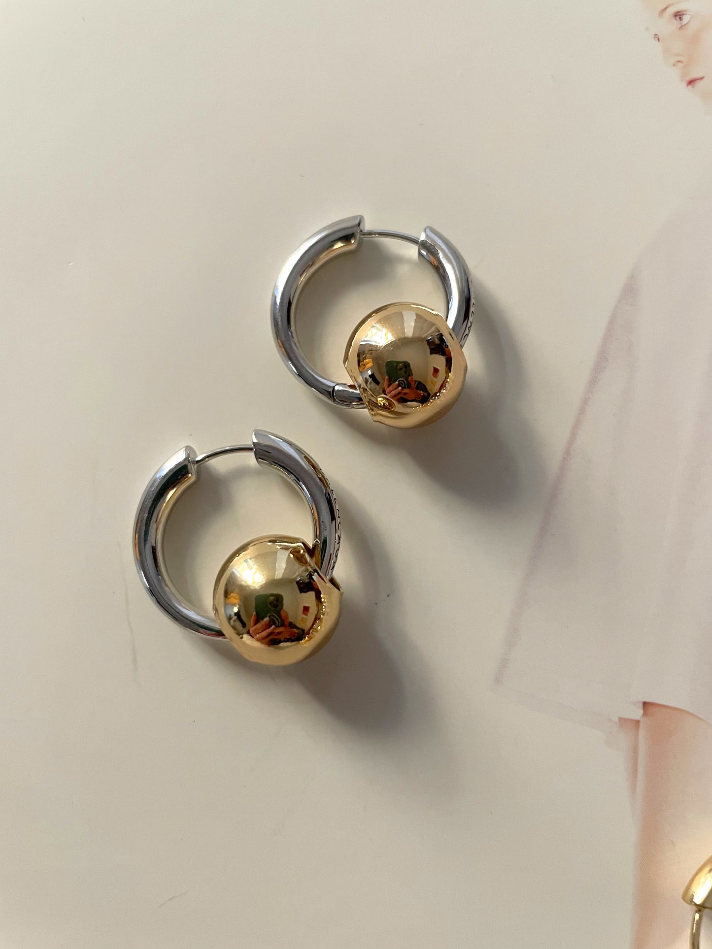 Globe hoops earrings