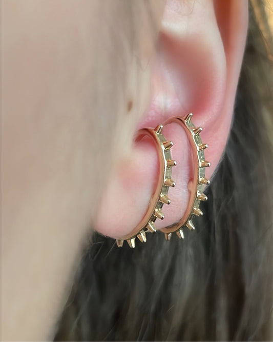 Spiked post back earrings