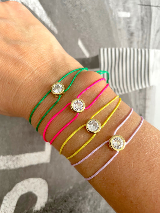 Round Zircon colored bracelets