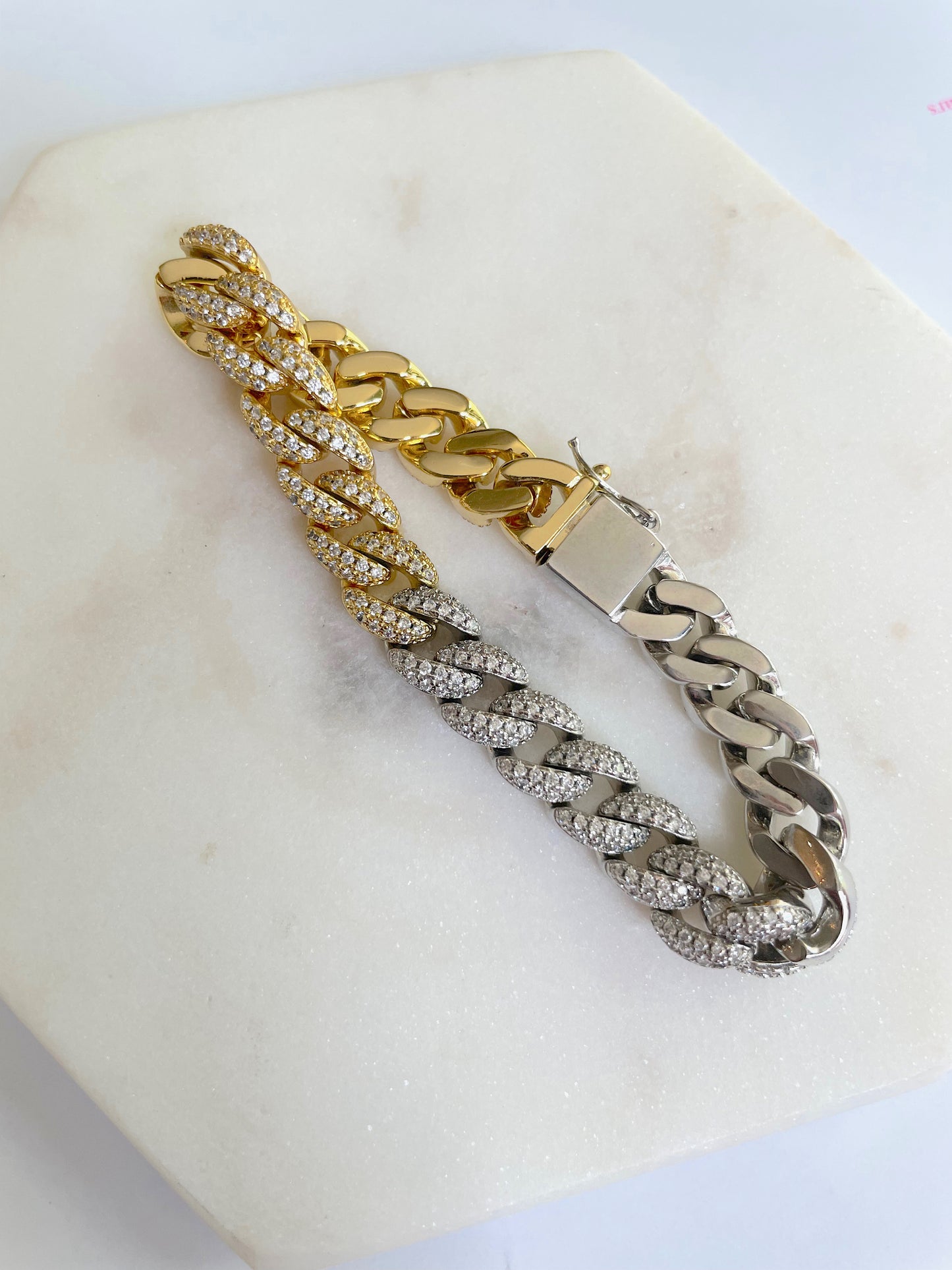 cuban micro pave bracelet