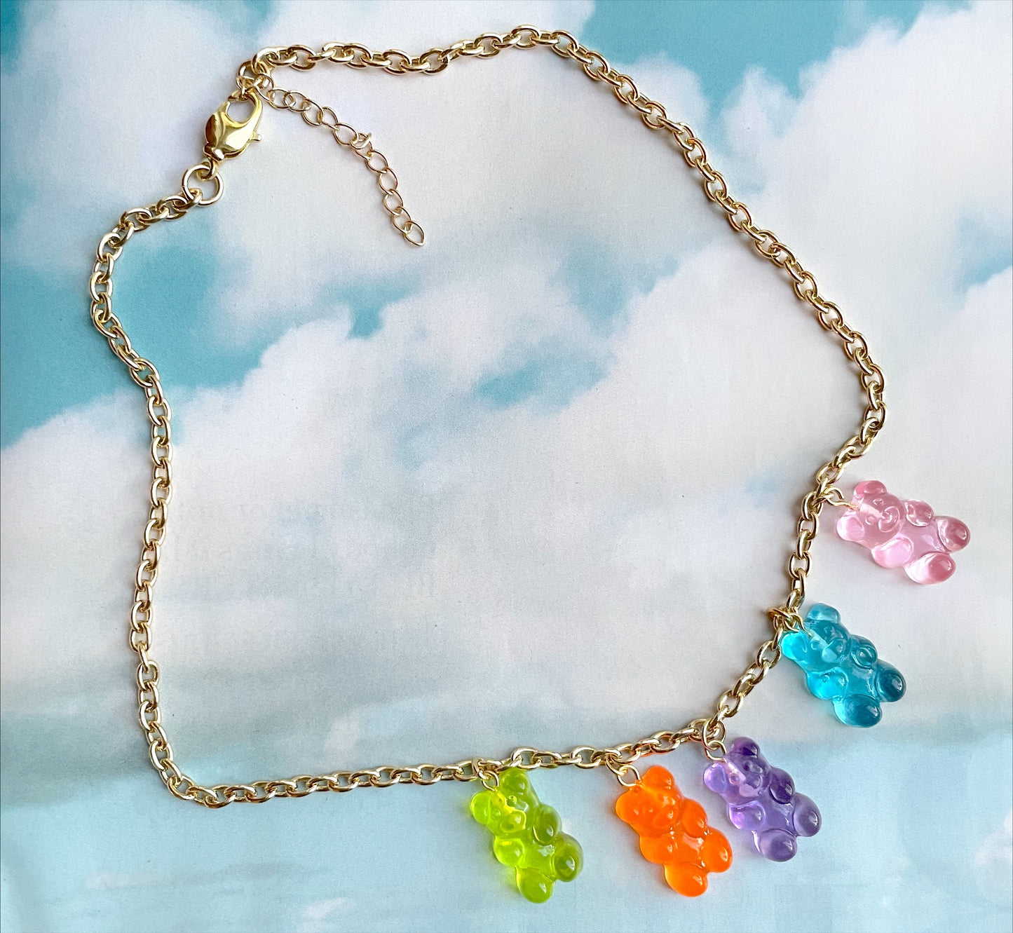 Gummy Bears multi charms necklaces