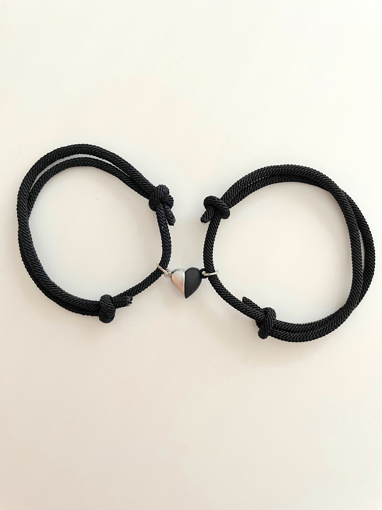 Magnet heart bracelets pair