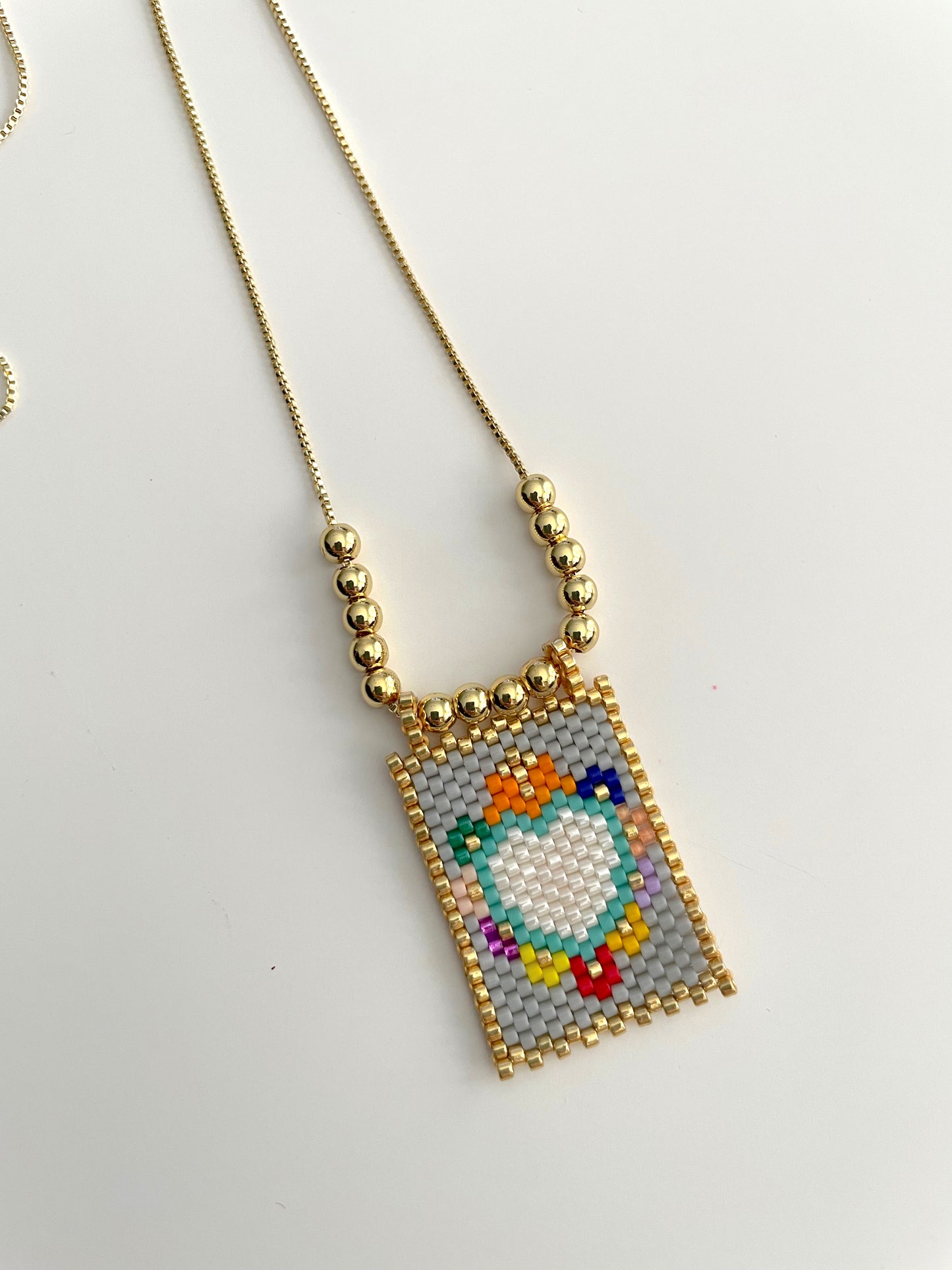 Designed beaded heart bracelet/necklace