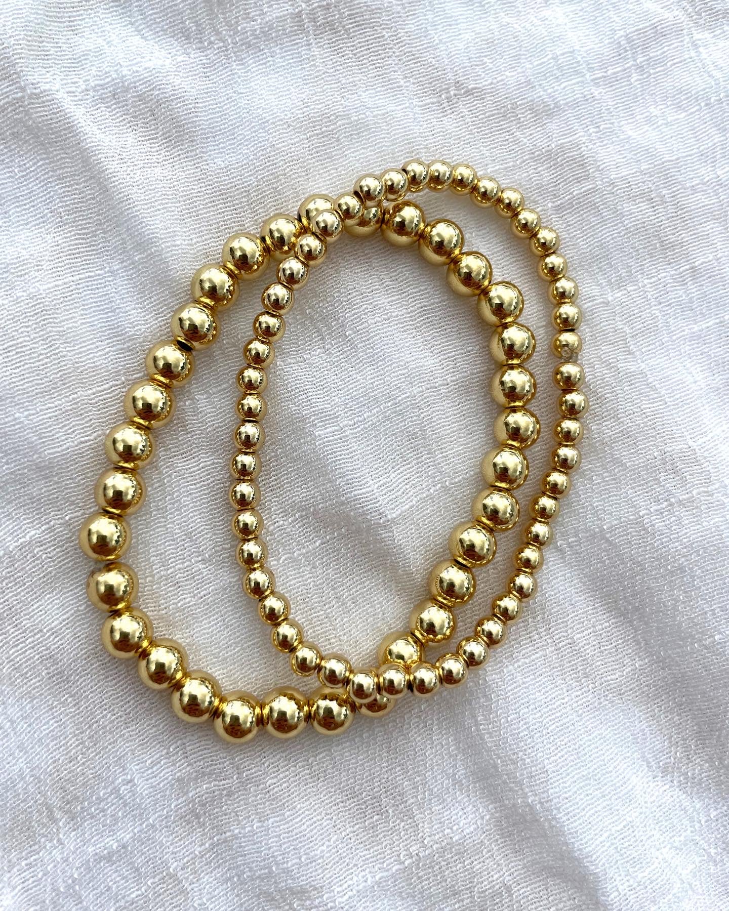 Bracelets de perles plaqués or