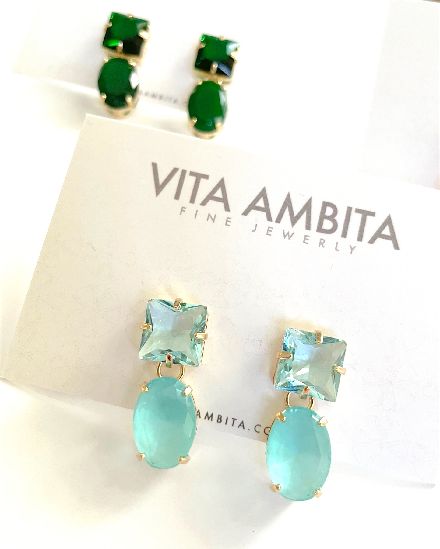 Colored gemstones earrings