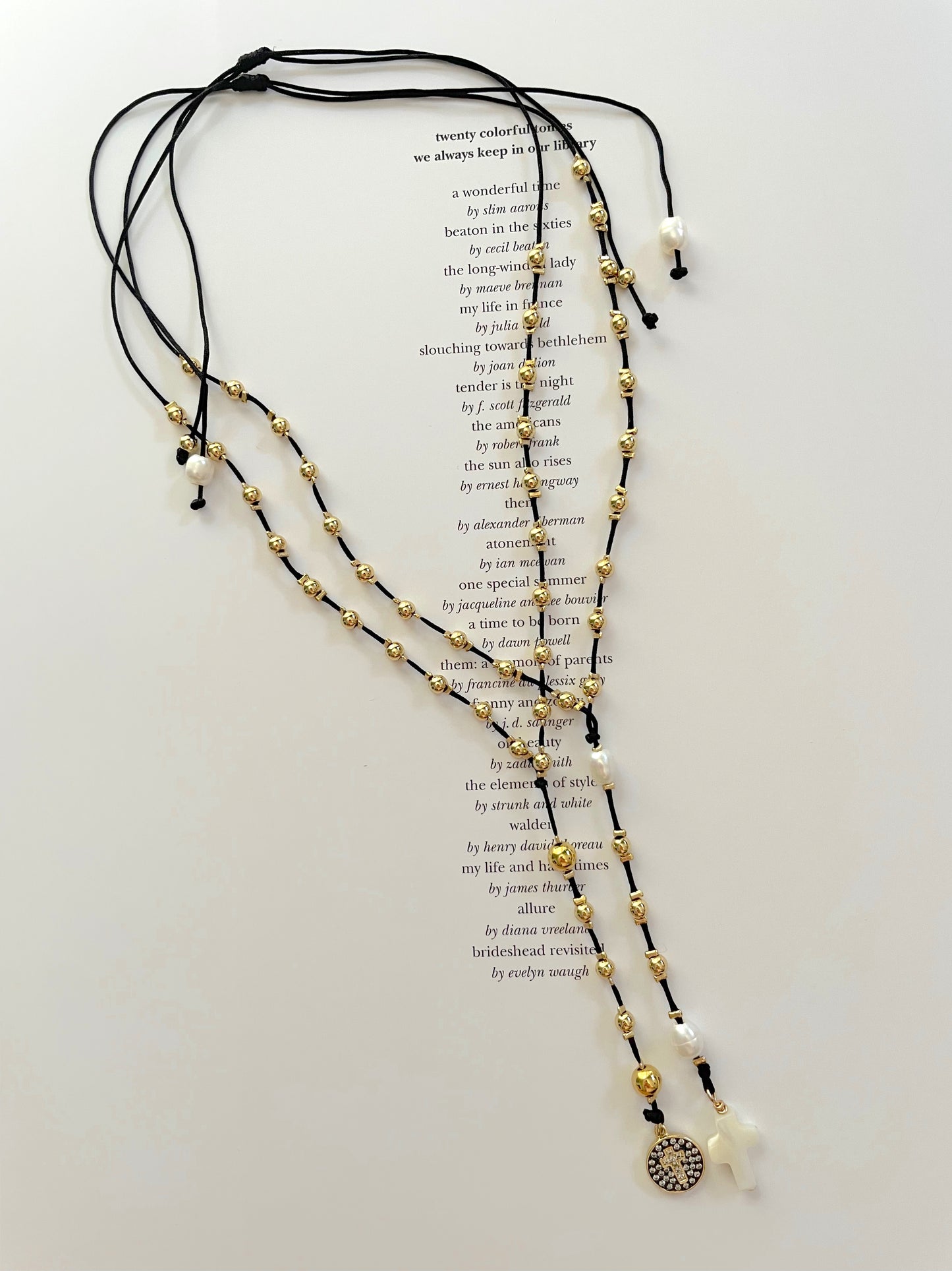 Gold beaded rosary