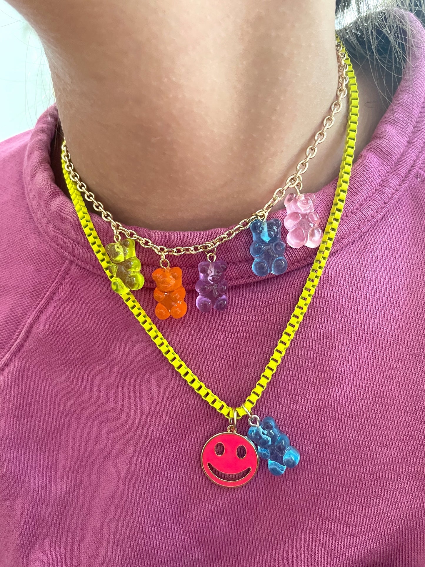 Gummy Bears multi charms necklaces
