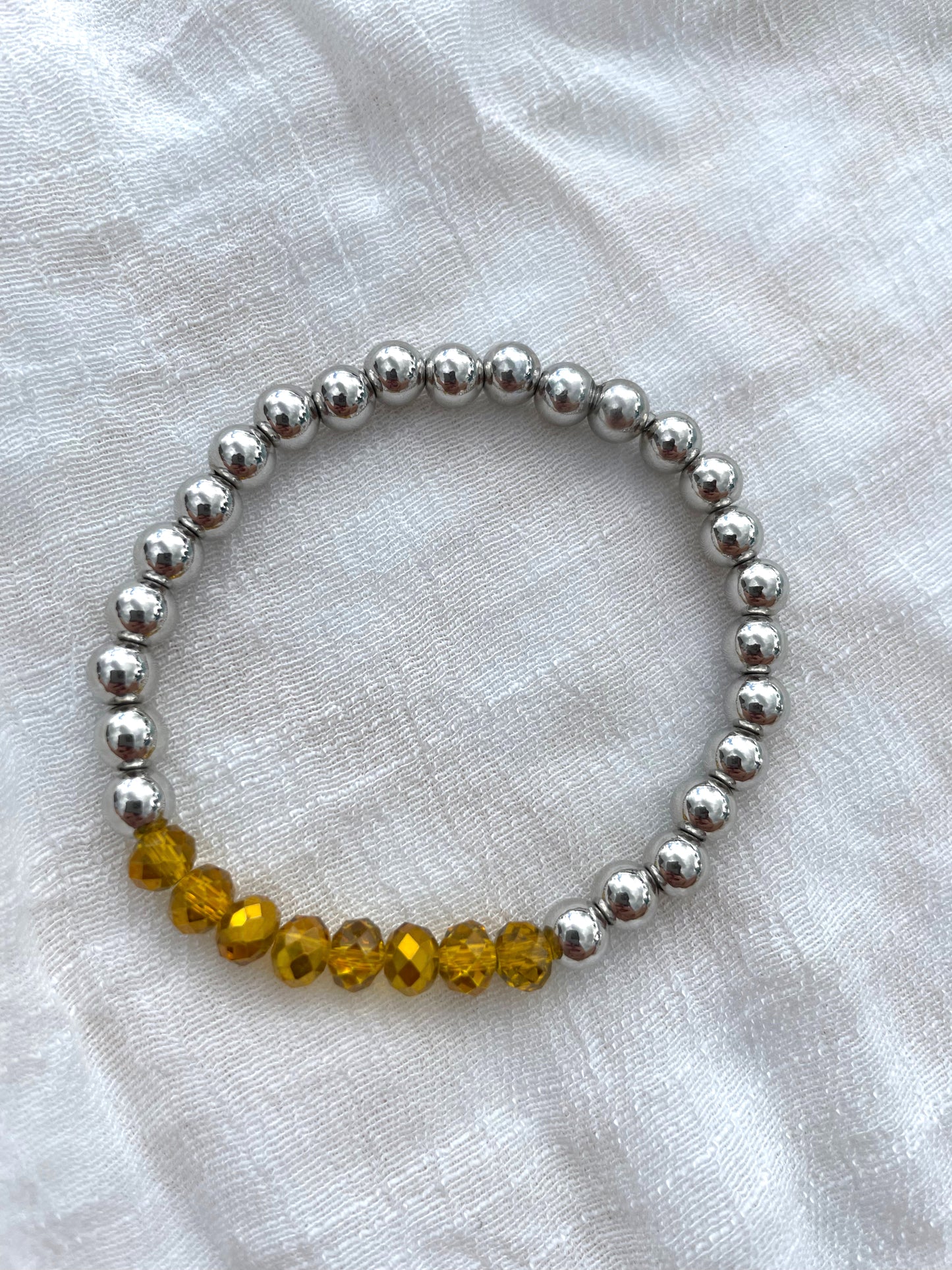 Silver and crystals bracelet