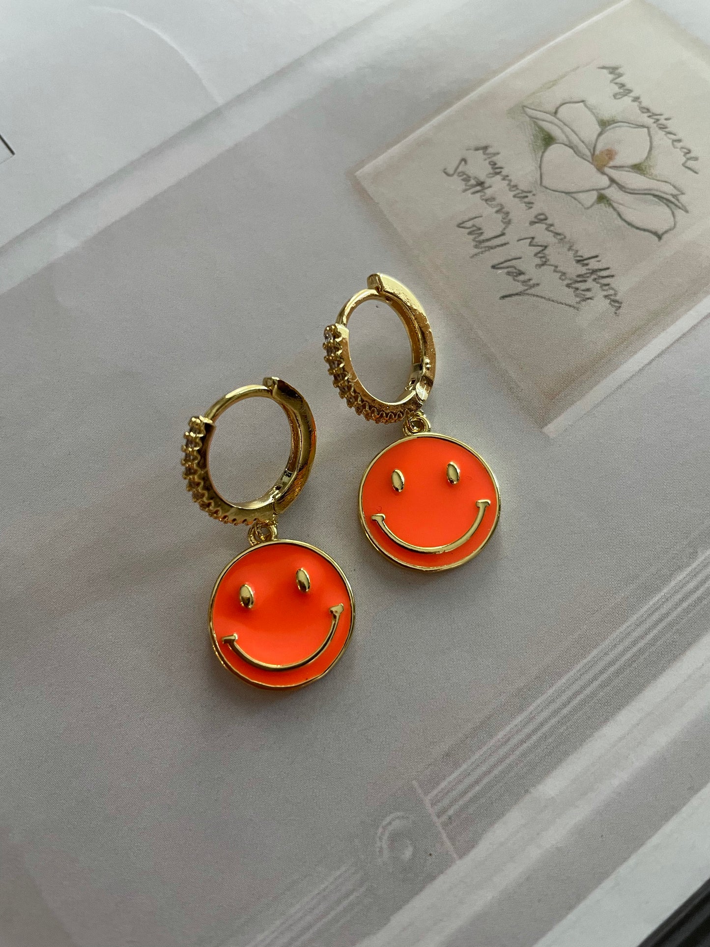 Colored Happy Face earrings