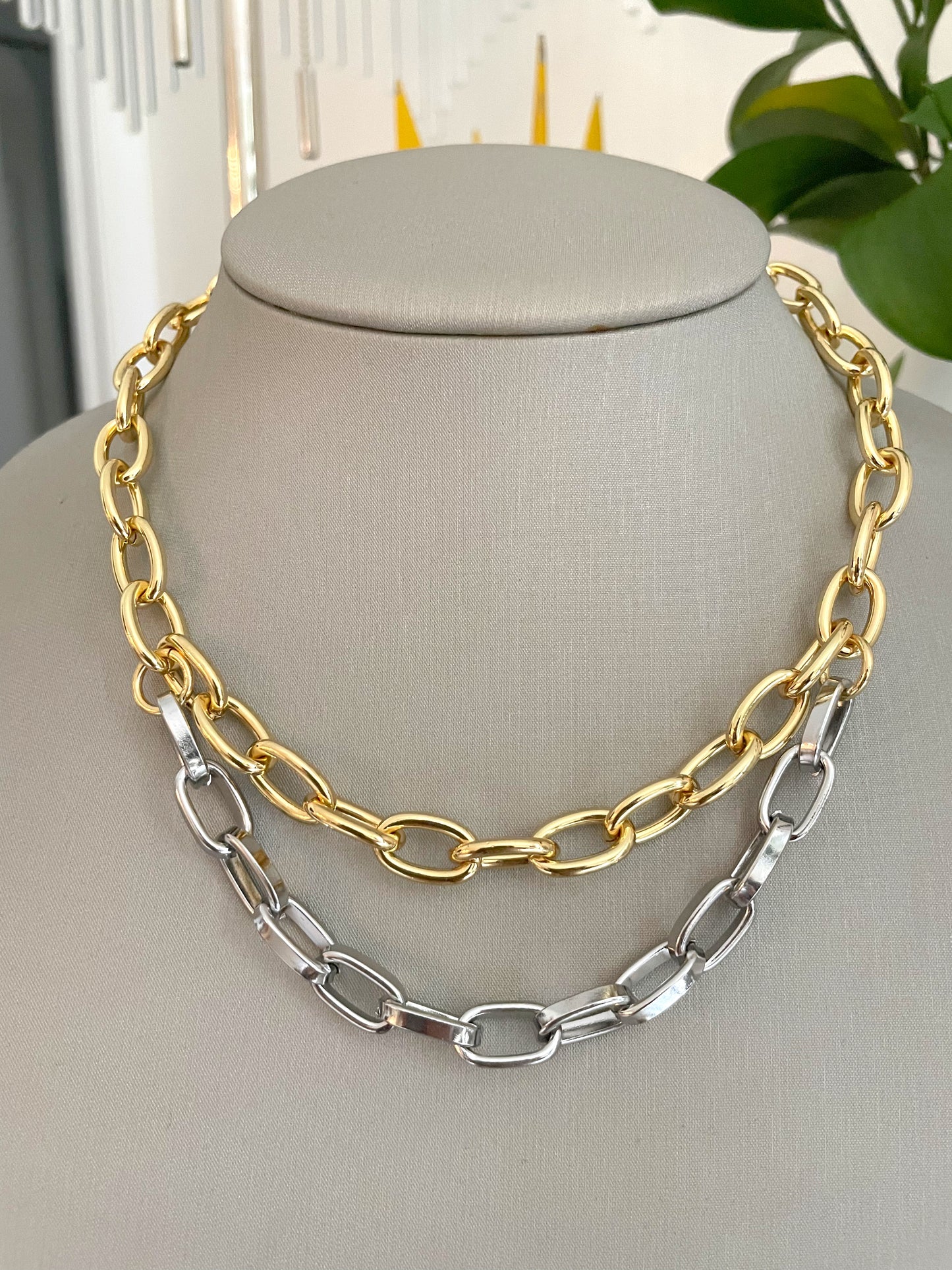 Gold / Silver layered necklace